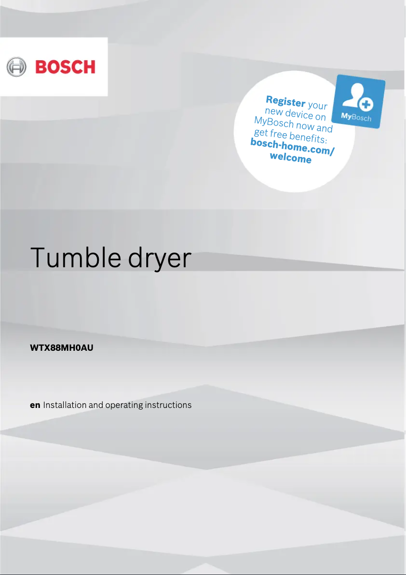 Image de la première page du manuel de l'appareil WTX88MH0AU