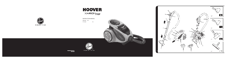 Page n°1 - Manuel utilisateur Hoover Xarion Pro TXP1520 019