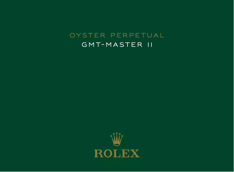 Image de la première page du manuel de l'appareil GMT-Master II