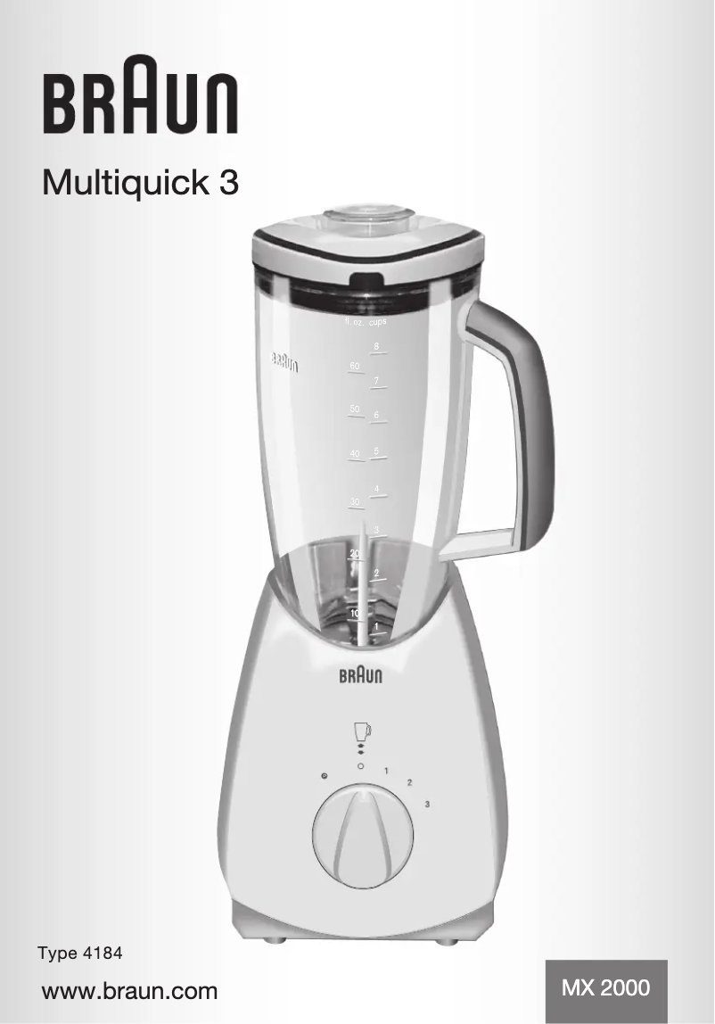 Page n°1 - Manuel utilisateur Braun Multiquick 3 MX 2000
