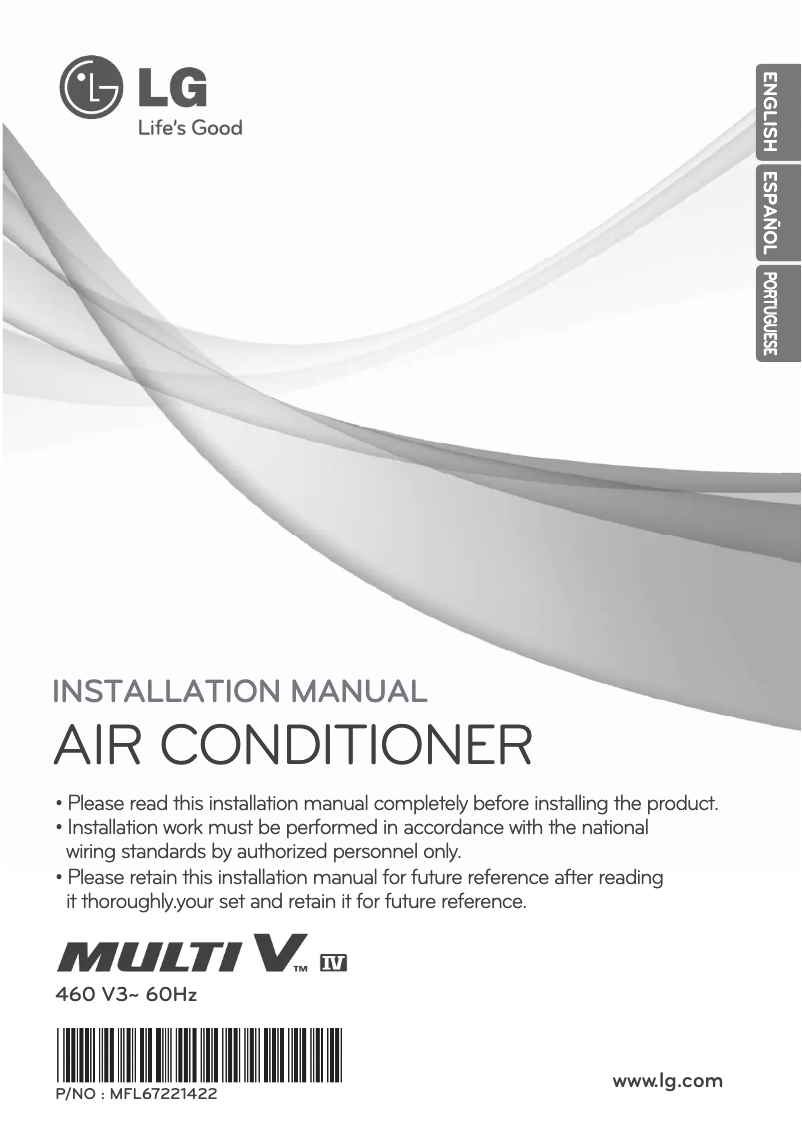 Page 1 de la notice Manuel utilisateur LG ARUV160DTS4