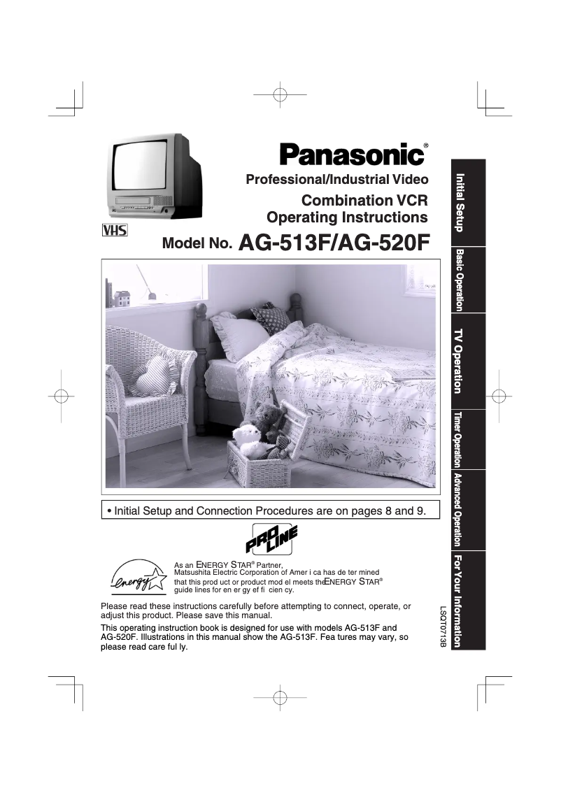 Page 1 de la notice Manuel utilisateur Panasonic AG-513F