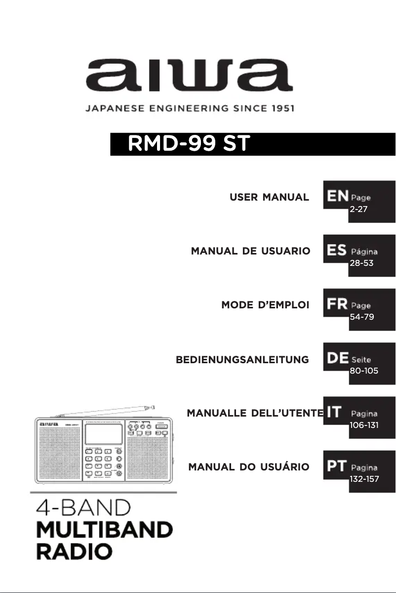 Page 1 de la notice Manuel utilisateur Aiwa RMD-99 ST