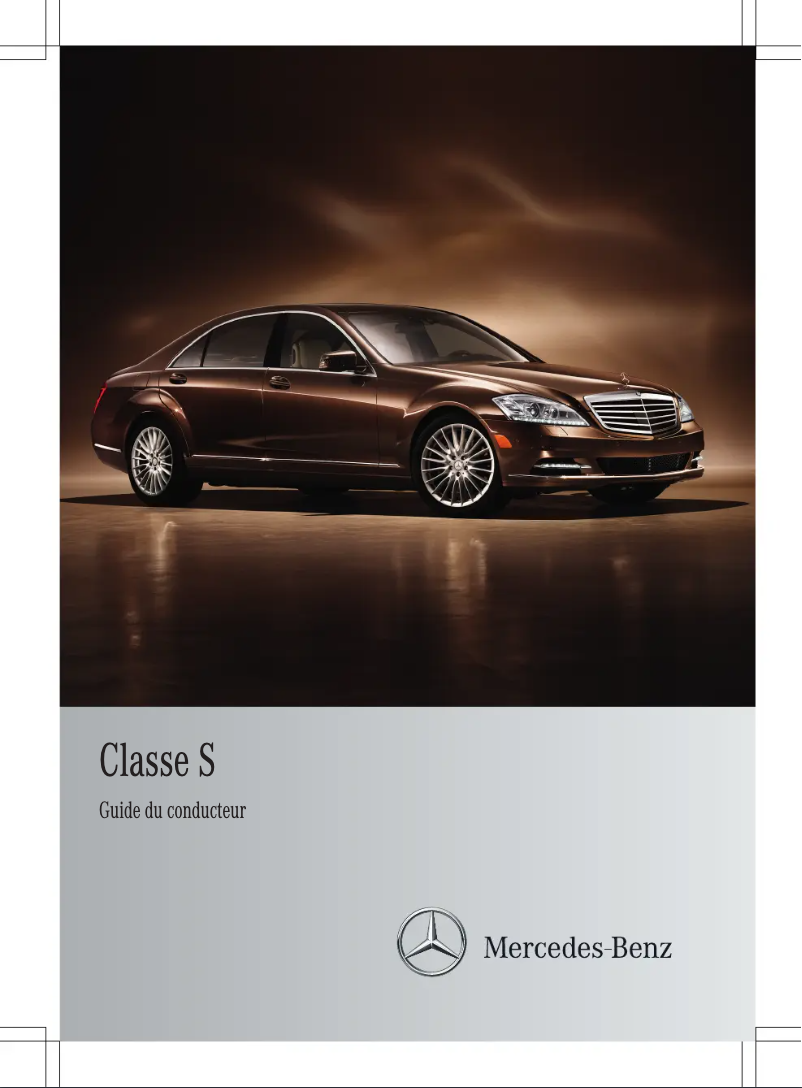 Page 1 de la notice Manuel utilisateur Mercedes-Benz S-Class (2012)