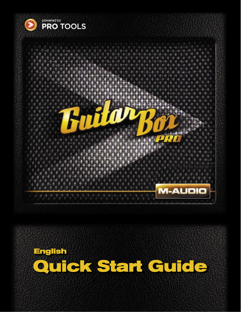Page 1 of the manual User Manual M-Audio GuitarBox