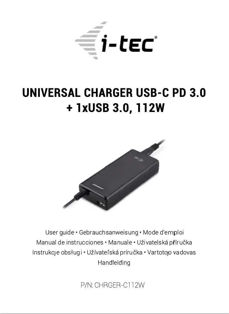 Page n°1 - Manuel utilisateur i-TEC CHRGER-C112W