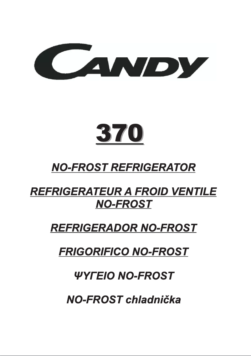 Page n°1 - Manuel utilisateur Candy CFDN 3550