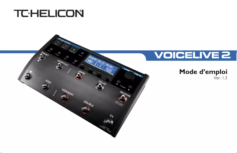 Page 1 de la notice Manuel utilisateur TC Helicon Voicelive 2