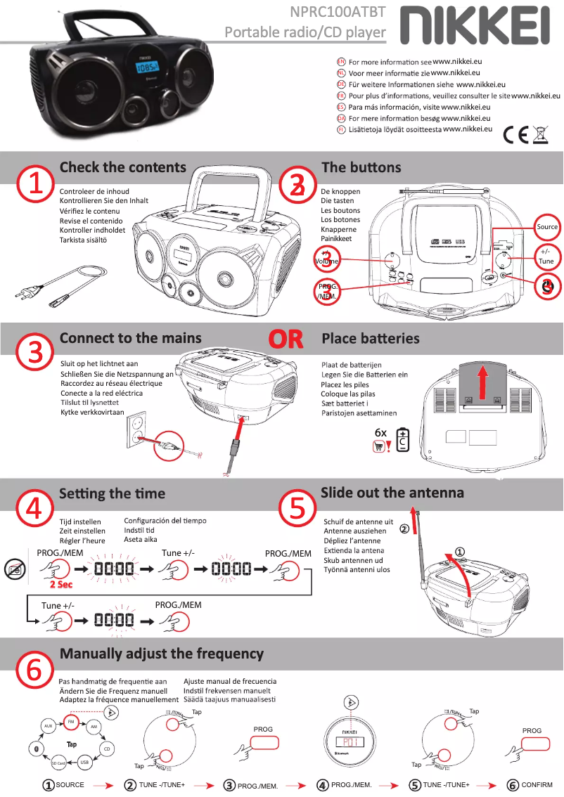 Page 1 de la notice Manuel utilisateur Nikkei NPRC100