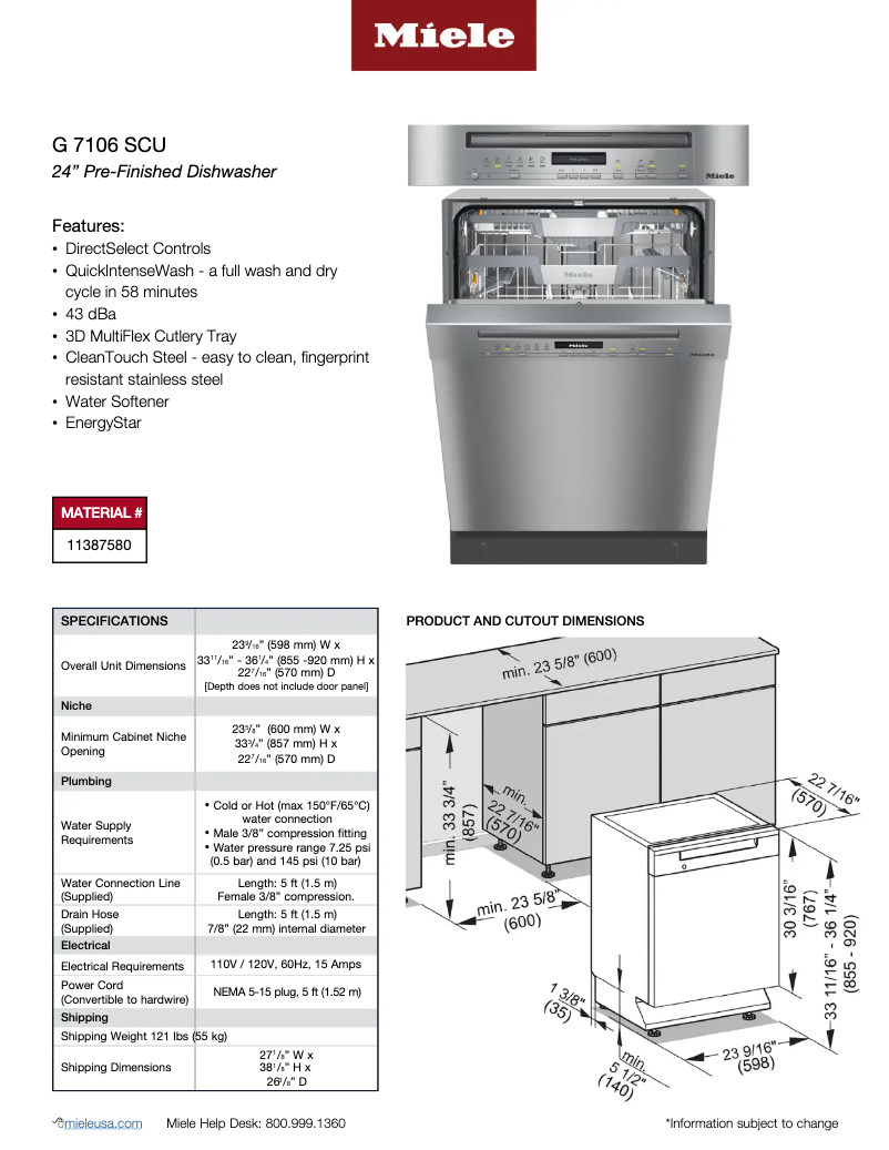 Image de la première page du manuel de l'appareil G 7106 SCU