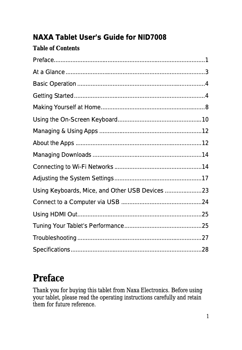 Image de la première page du manuel de l'appareil NID-7008