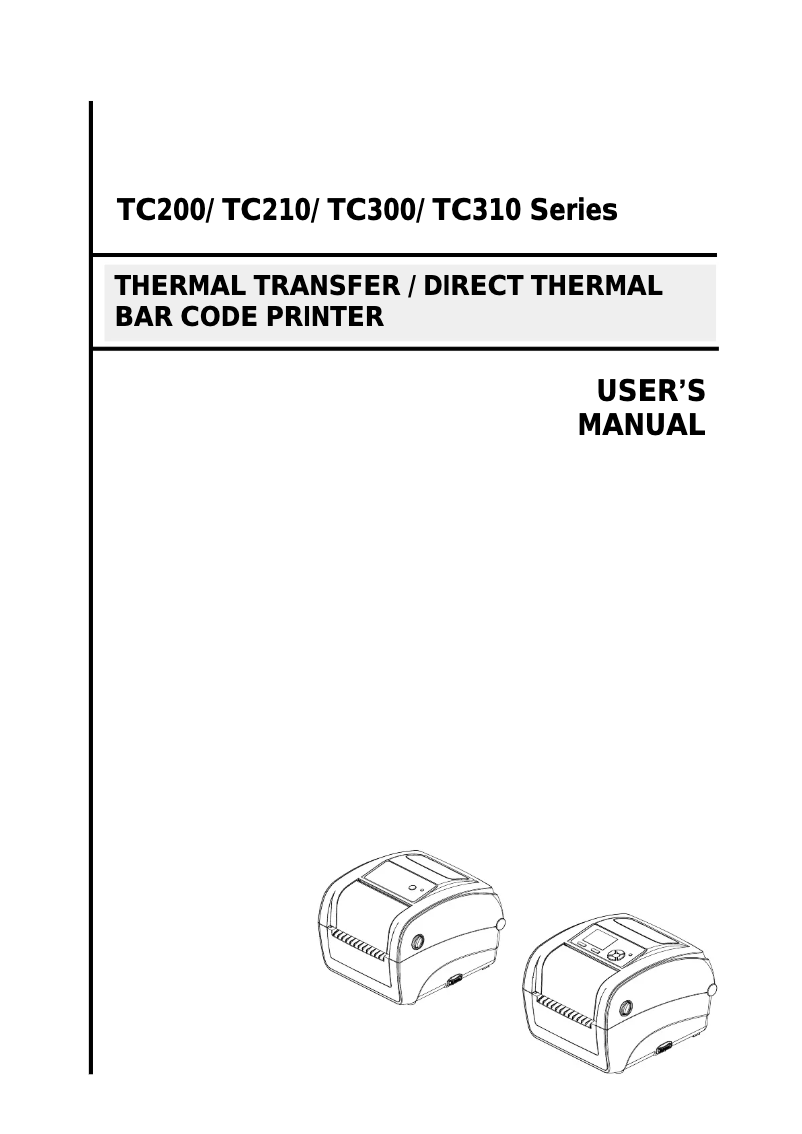 Image de la première page du manuel de l'appareil TC210