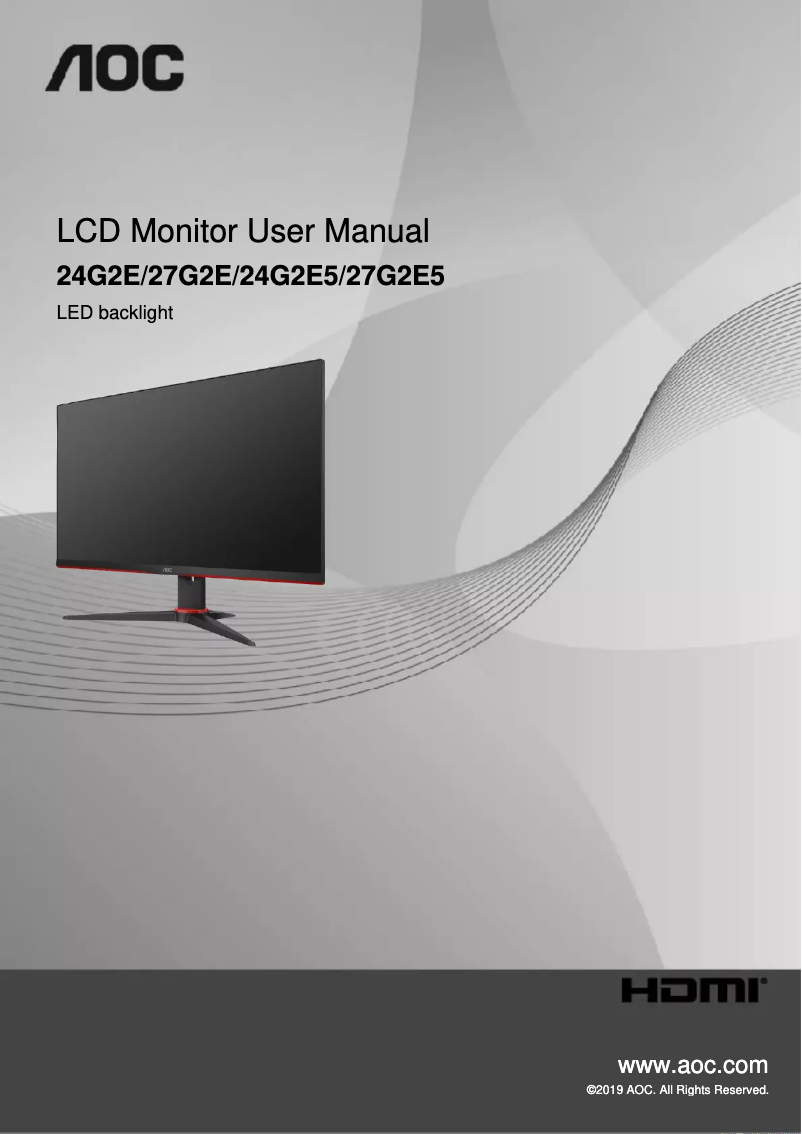 Page n°1 - Manuel utilisateur AOC 27G2E5