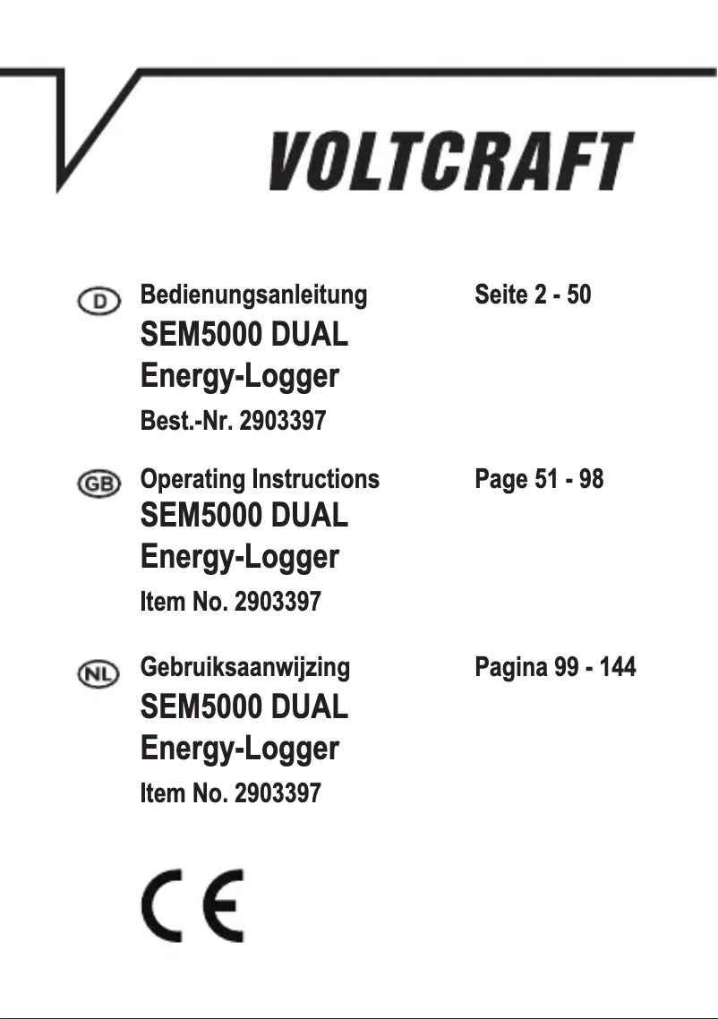 Image de la première page du manuel de l'appareil SEM5000 DUAL