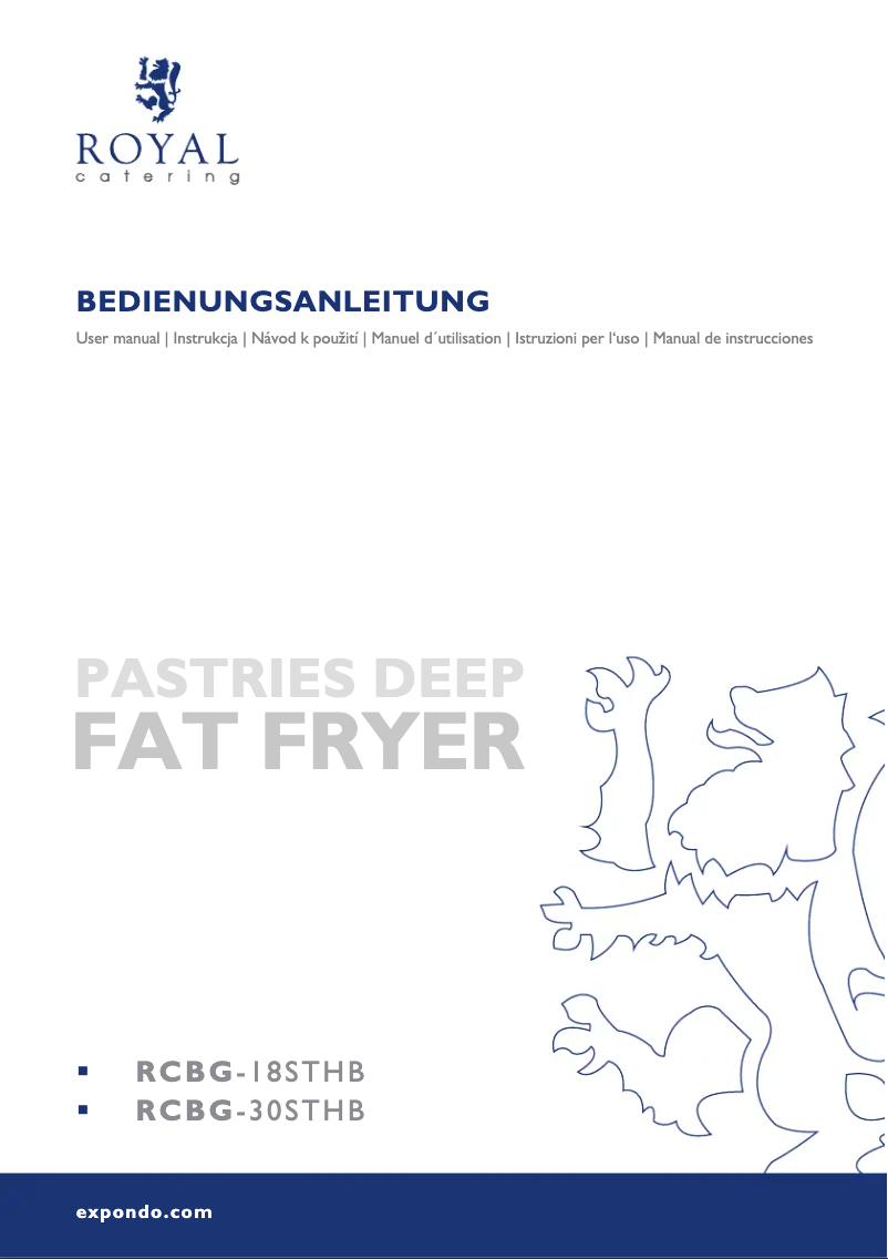Page n°1 - Manuel utilisateur Royal Catering RCBG-18STHB