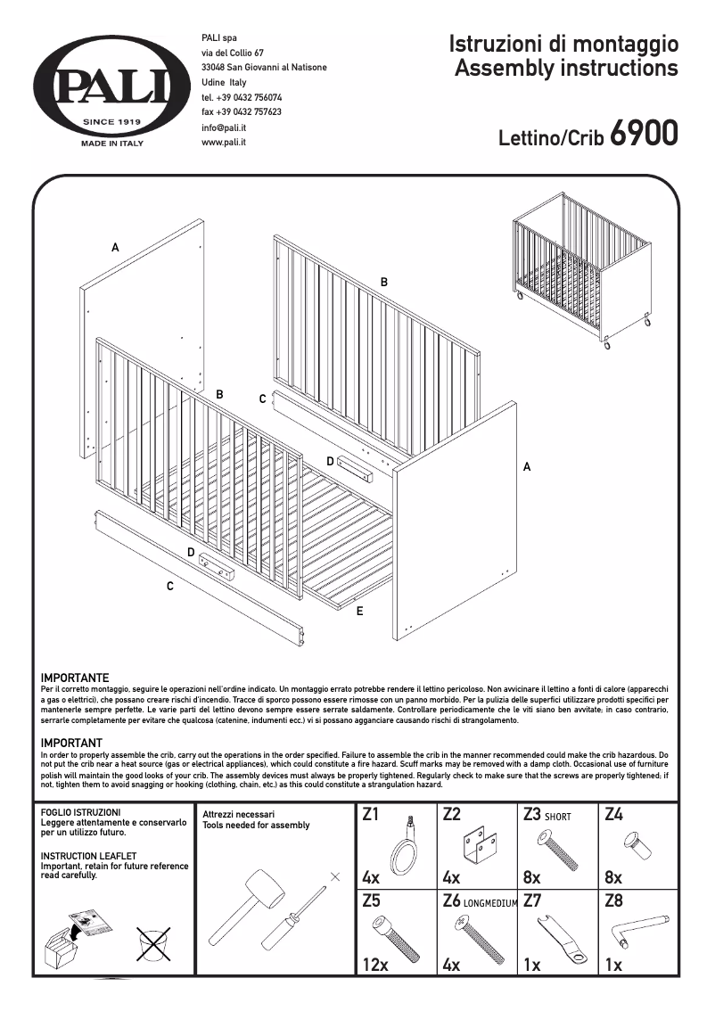 Page n°1 - Manuel utilisateur Pali 6900