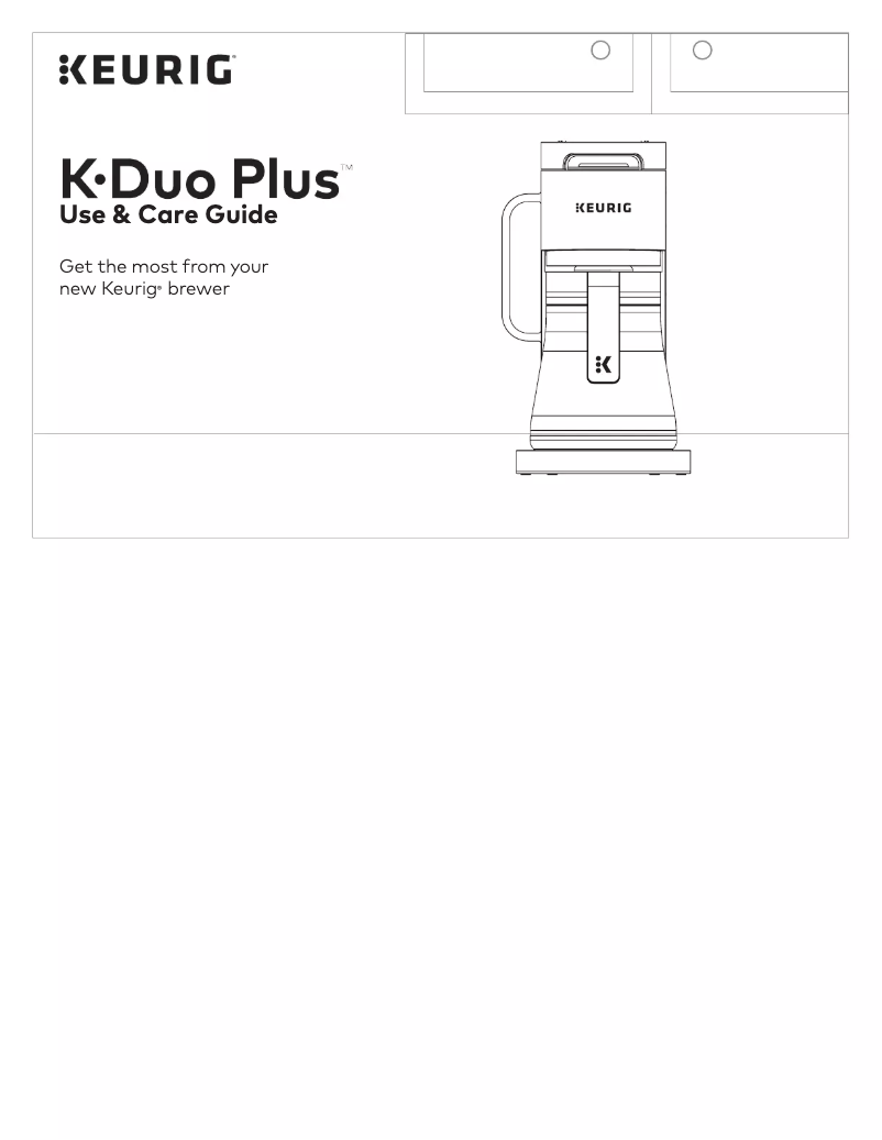 Page n°1 - Manuel utilisateur Keurig K-Duo Plus