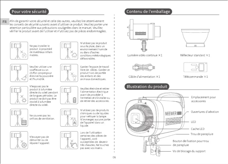 Page n°1 - Manuel utilisateur Neewer CB150
