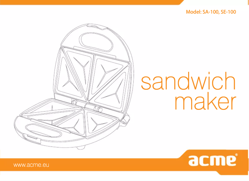 Page 1 de la notice Manuel utilisateur Acme Made SA100