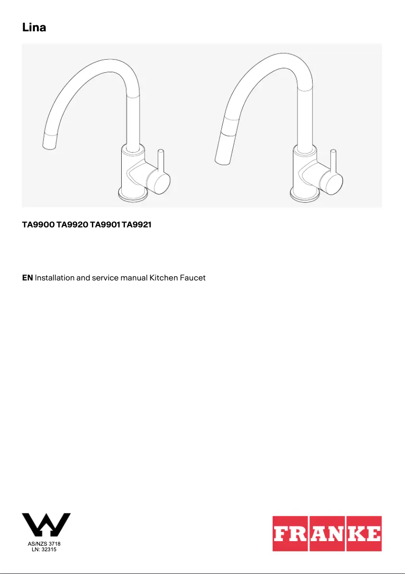 Image de la première page du manuel de l'appareil Lina TA9920