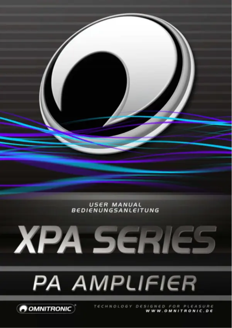 Image de la première page du manuel de l'appareil XPA-1200