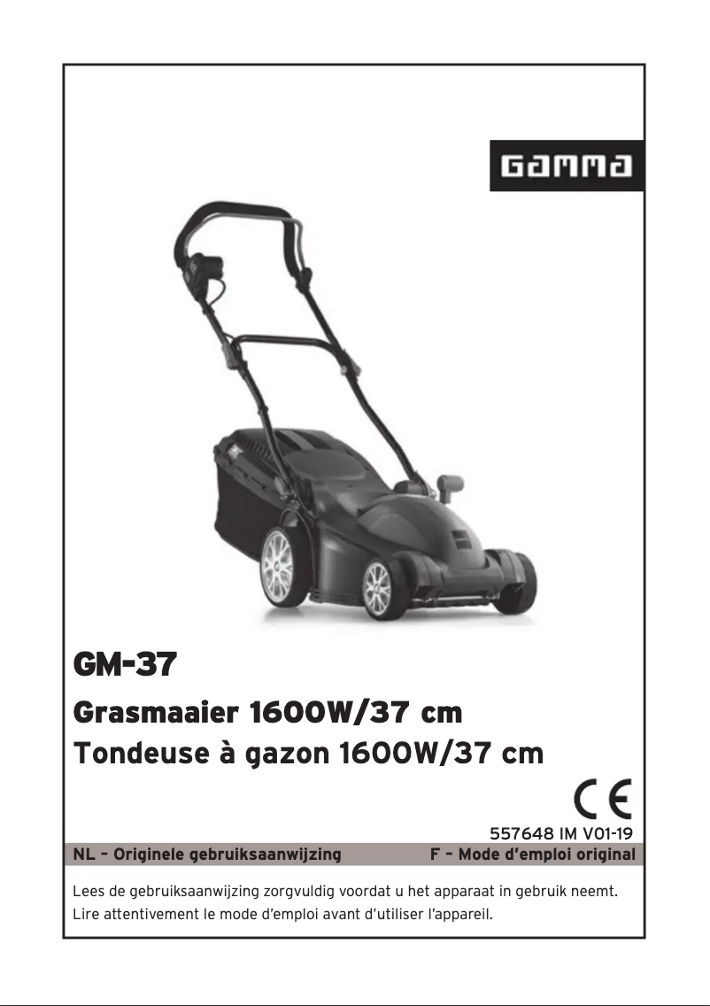 Image de la première page du manuel de l'appareil GM-37