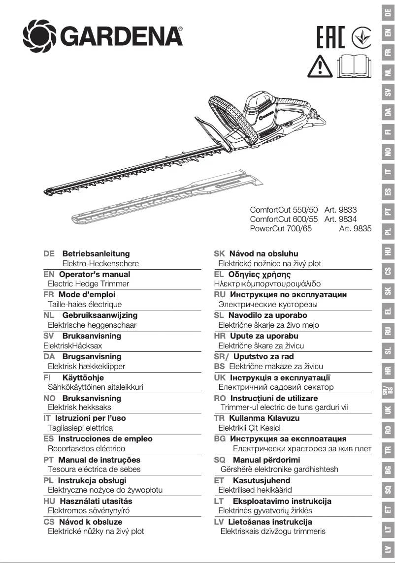 Page n°1 - Manuel utilisateur Gardena PowerCut 700/65