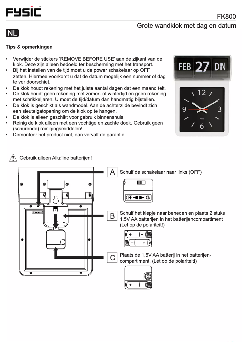 Image de la première page du manuel de l'appareil FK800