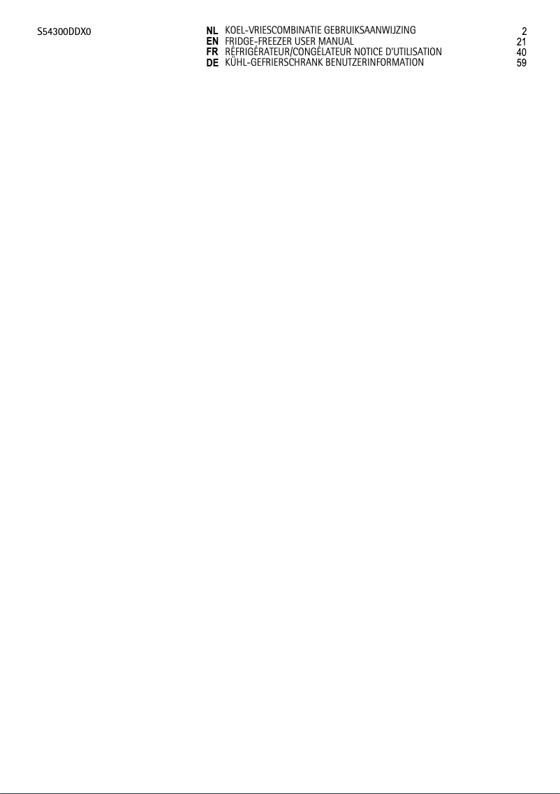 Page 1 de la notice Manuel utilisateur AEG S54300DDX0