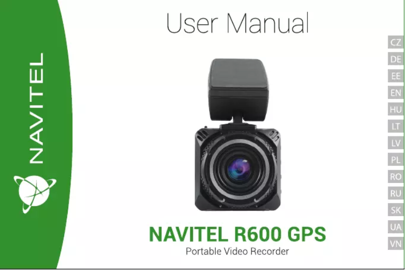 Page n°1 - Manuel utilisateur Navitel R600 GPS