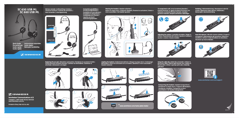 Page 1 de la notice Manuel utilisateur Sennheiser Century SC 660 USB ML