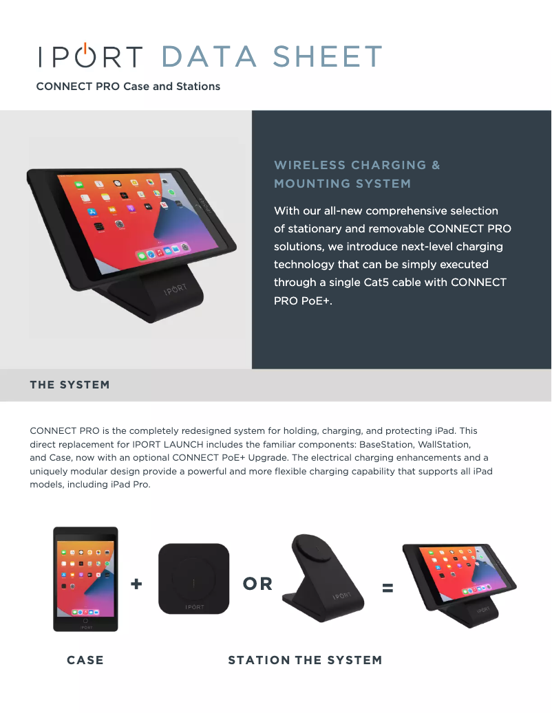 Page 1 de la notice Fiche technique iPort 72301