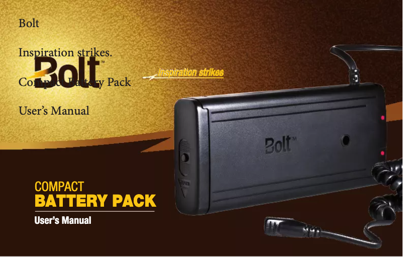 Page 1 de la notice Manuel utilisateur Bolt CBP-C1
