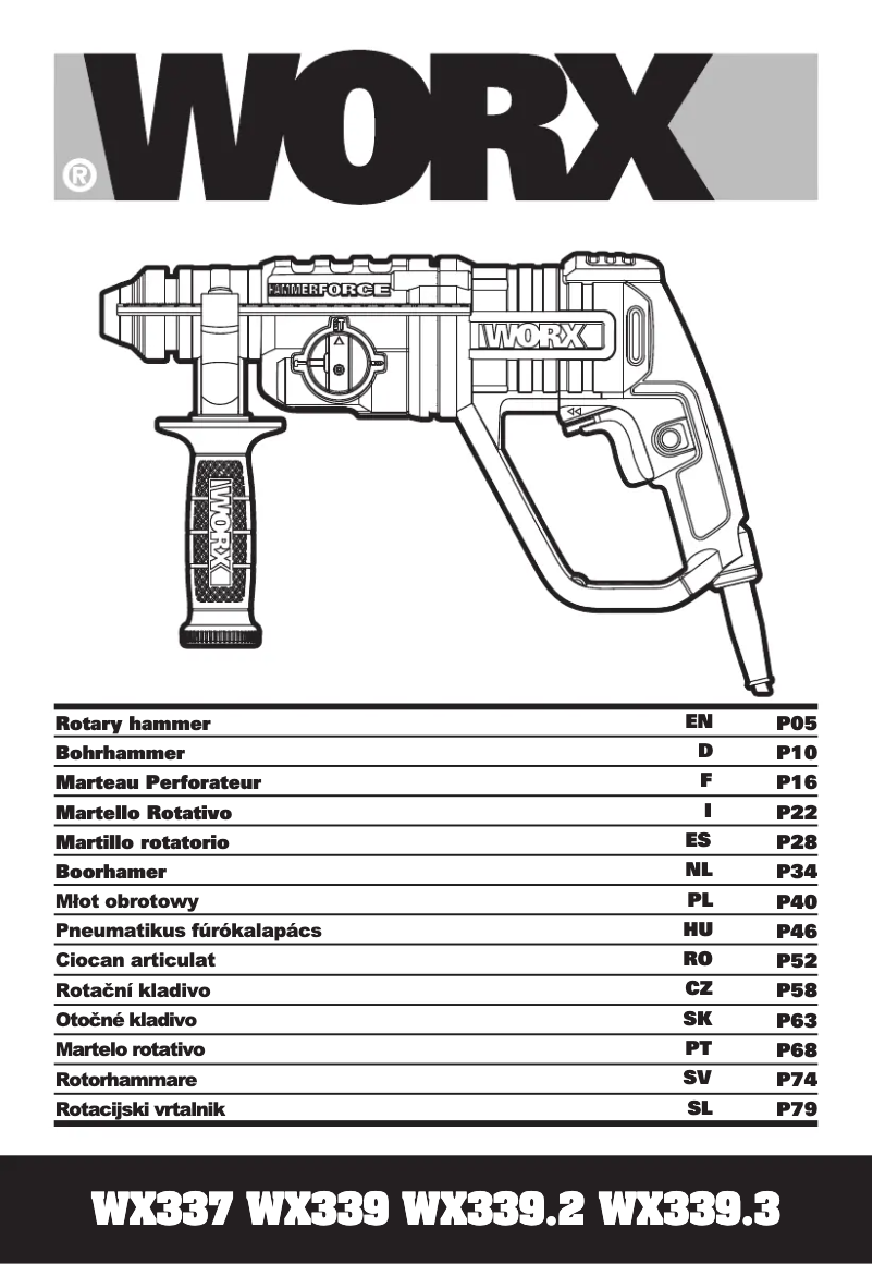 Image de la première page du manuel de l'appareil WX339