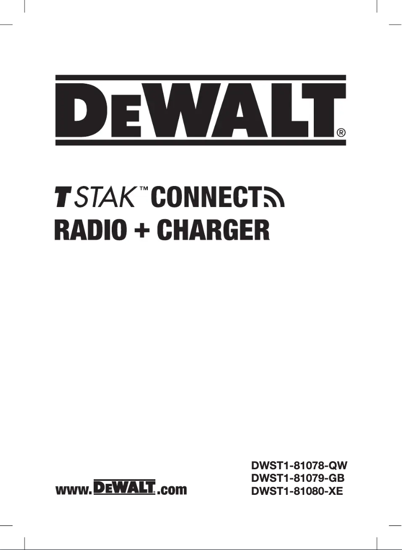 Page 1 de la notice Manuel utilisateur DeWalt DWST1-81078