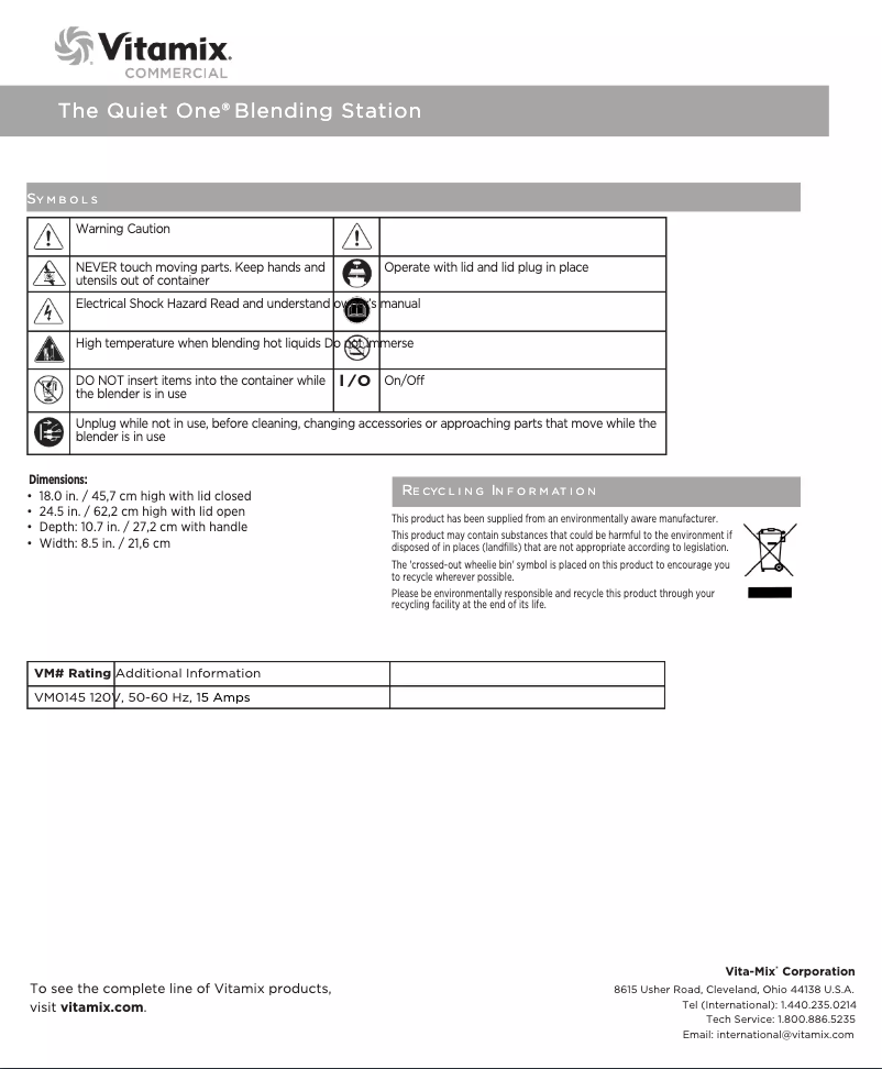 Image de la première page du manuel de l'appareil The Quiet One