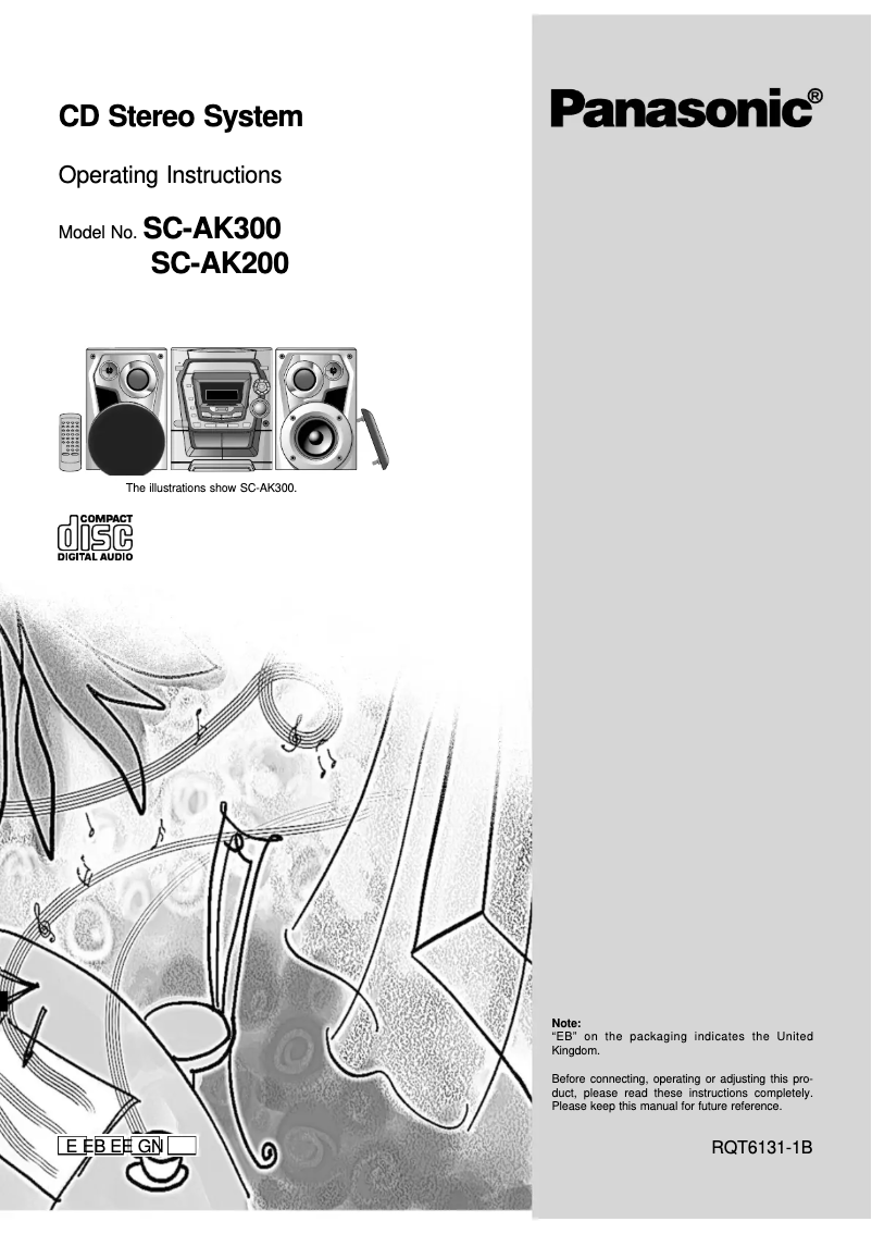Página 1 del manual Manual de usuario Panasonic SC-AK300