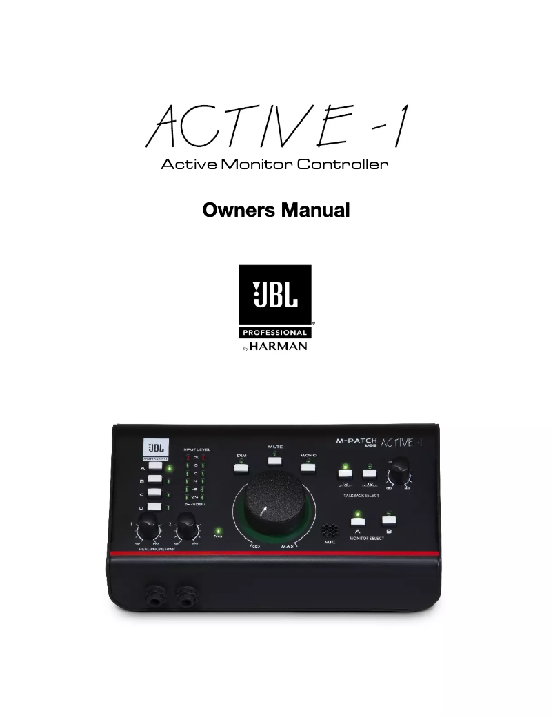 Página 1 del manual Manual de usuario JBL M-Patch Active-1