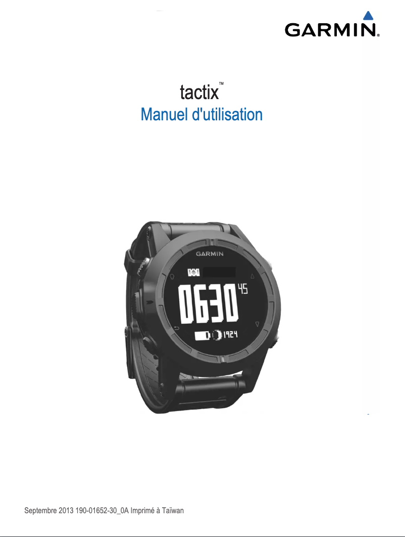 Image de la première page du manuel de l'appareil Tactix