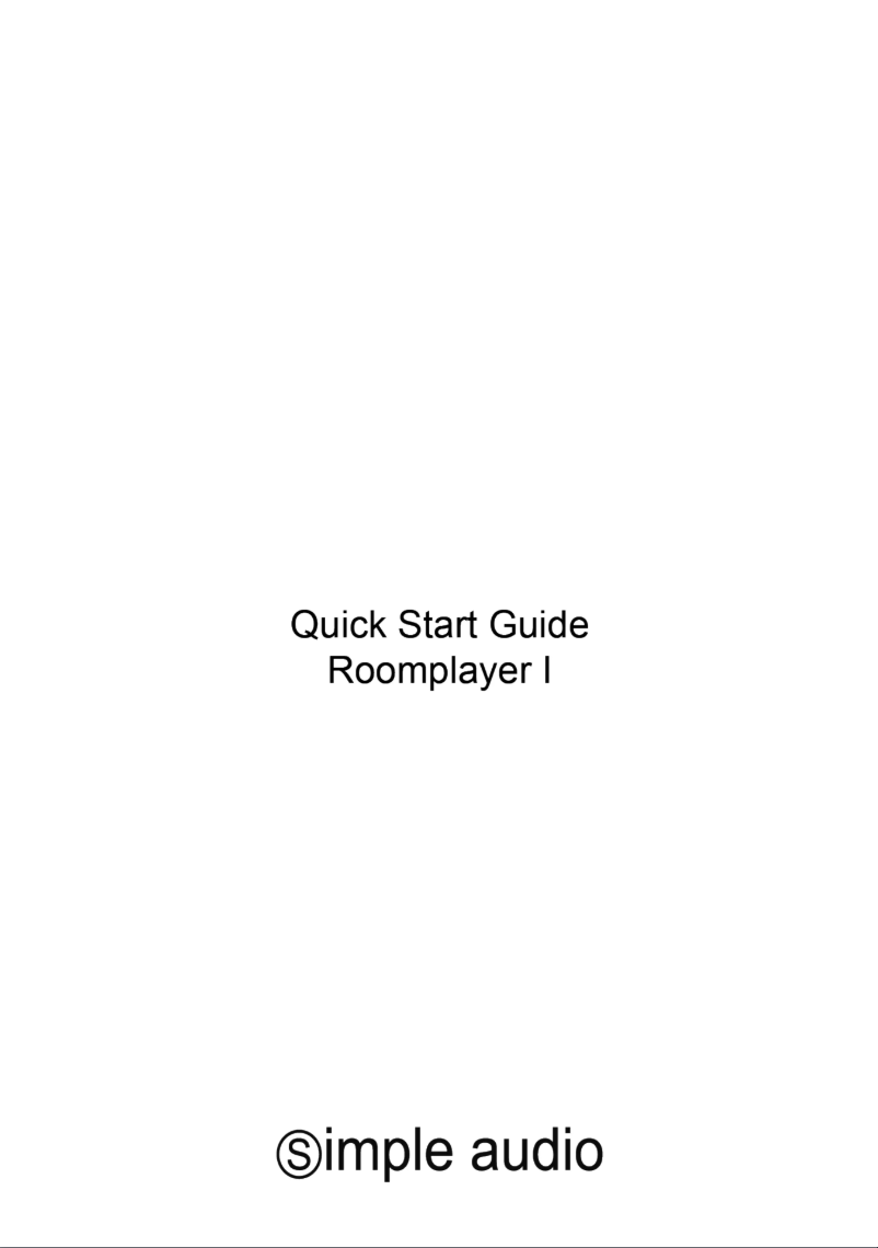 Page 1 de la notice Manuel utilisateur Simple Audio Roomplayer I