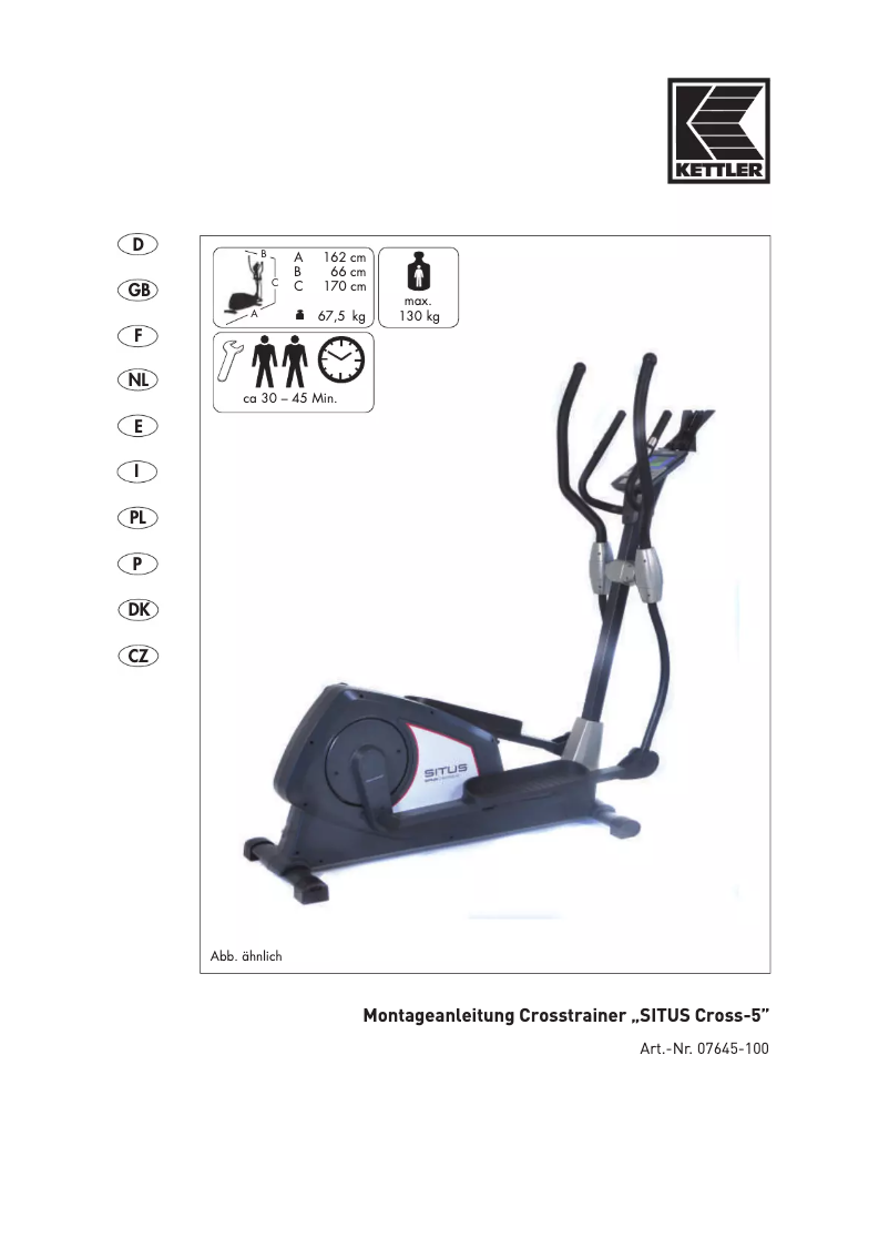 Page n°1 - Manuel utilisateur Kettler SITUS Cross-5