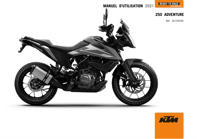 Page 1 de la notice Manuel utilisateur KTM 250 Adventure (2021)