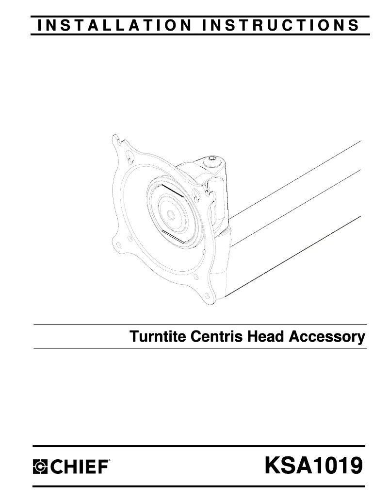 Page n°1 - Manuel utilisateur Chief KSA1019B