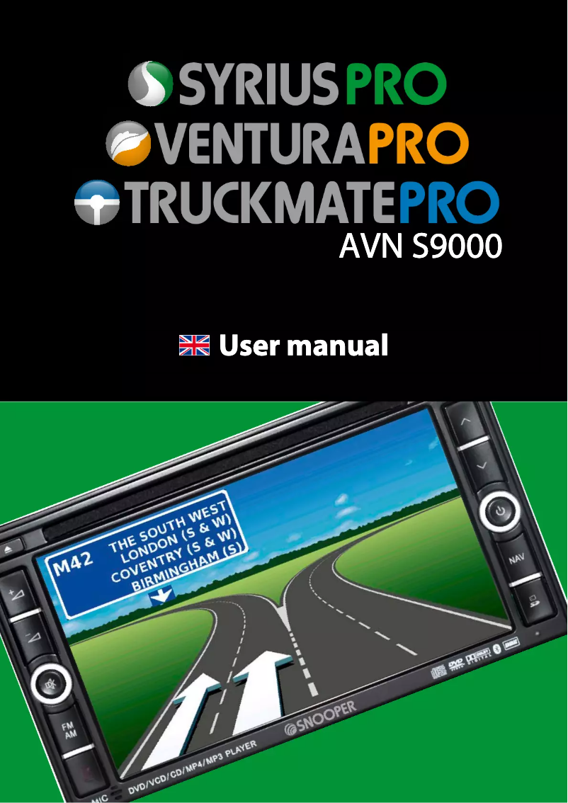 Page n°1 - Manuel utilisateur Snooper Truckmate Pro AVN S9000