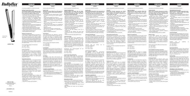 Image de la première page du manuel de l'appareil 2498PRE