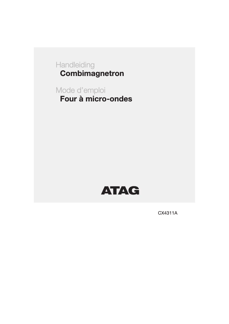 Página 1 del manual Manual de usuario Atag CX4311A