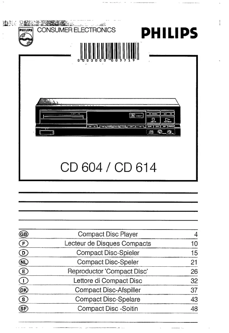 Página 1 del manual Manual de usuario Philips CD604