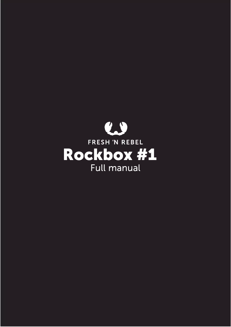Page n°1 - Manuel utilisateur Fresh 'n Rebel Rockbox #1