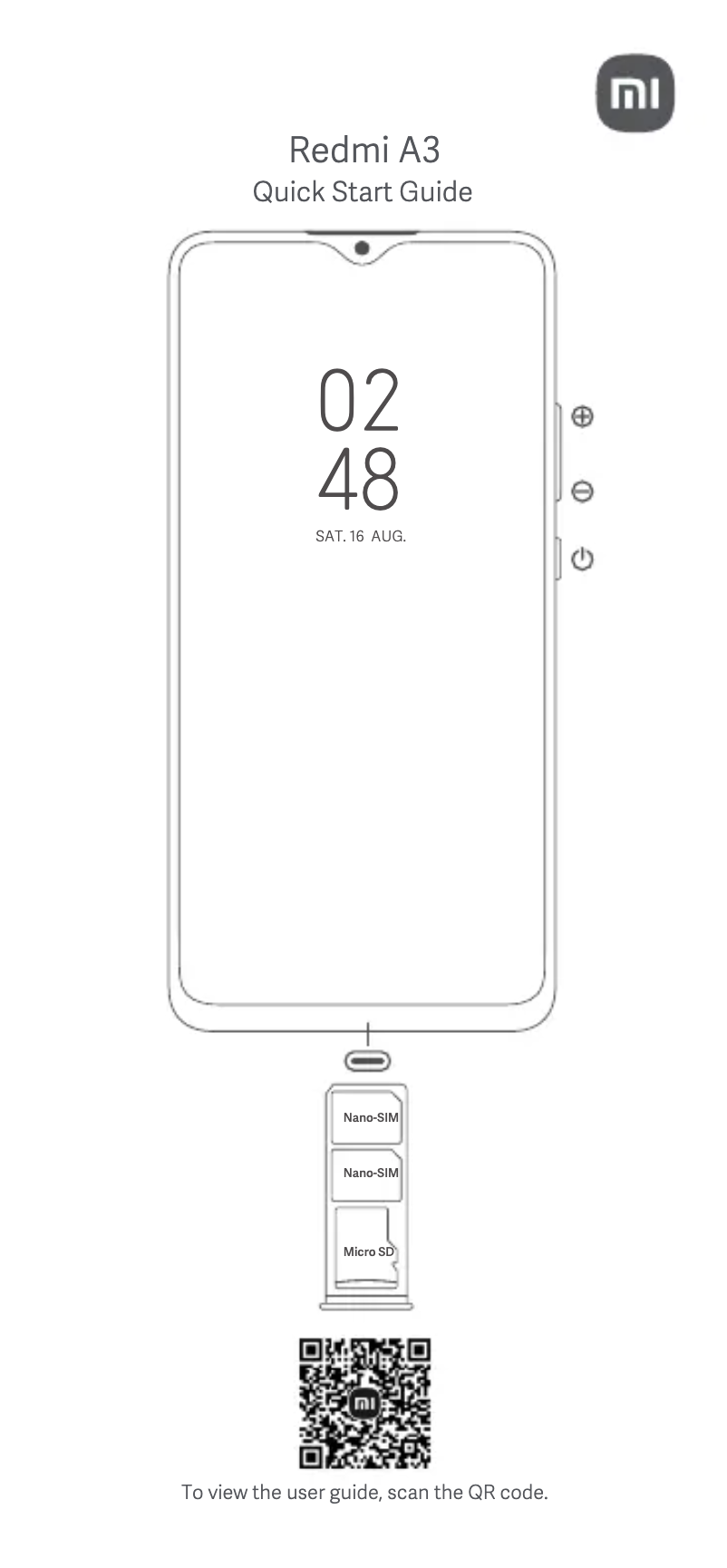 Image de la première page du manuel de l'appareil Redmi A3