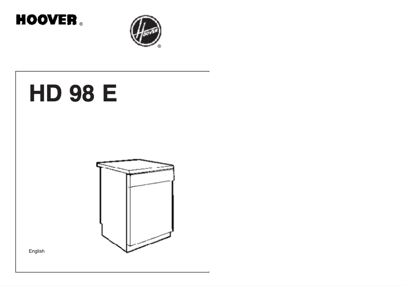 Page n°1 - Manuel utilisateur Hoover HD 98 E